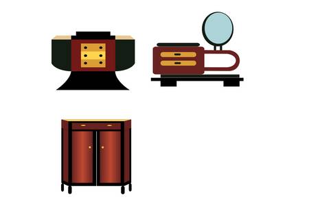 Art deco furnitureのイラスト素材