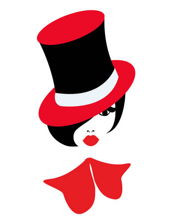 illustration of a cabaret girlのイラスト素材