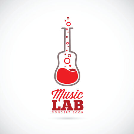 Music laboratory vector concept icon or illustrationのイラスト素材
