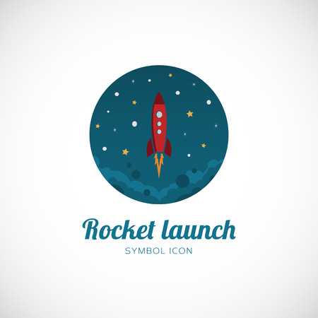 Rocket Launch Concept Symbol Iconのイラスト素材