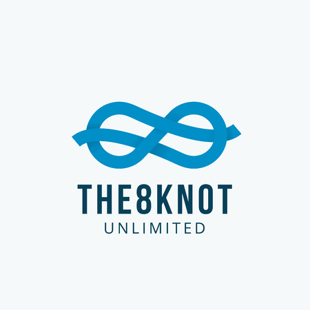 Figure Eight Knot Abstract Vector Sign, Emblem or Logo Template. Infinity Symbol Ribbon Concept.のイラスト素材