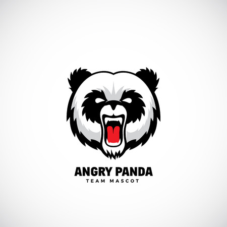 Angry Panda Abstract Vector Team Mascot.のイラスト素材