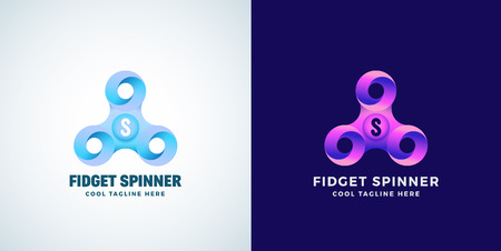 Infinite loops fidget spinner for logo or emblem designのイラスト素材