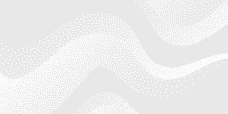 Dots Digital Technology Grey Light Vector Background. Artificial Intelligence Abstract Data Code Concept. White Wavy Gritty Texture Grain Backdrop Illustrationのイラスト素材