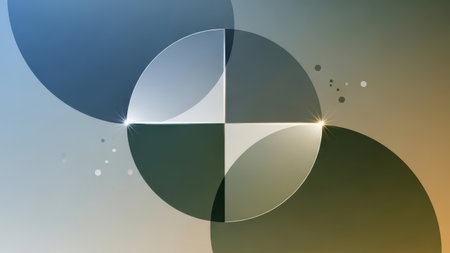 Abstract background with circles and lines. Vector illustration for your design.の素材