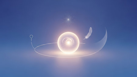 Abstract background with planets and stars. Vector illustration for your design.の素材
