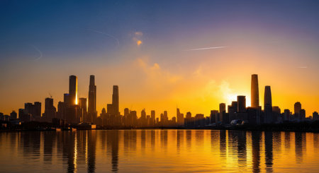 Glasses of champagne on the table against the background of the Christmas treeの素材