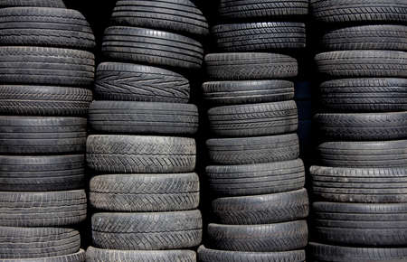 Pile of black tires