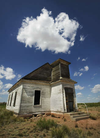 Old Church Under a Cloudの写真素材