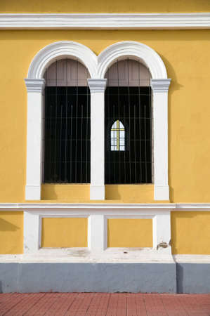 Architectural detail of cathedral in Granada Nicaraguaの写真素材