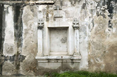 Niche in an old wall near El Convento of Granada Nicaraguaの写真素材