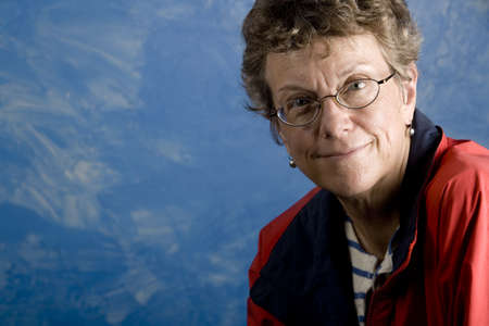 Portrait of a senior woman in her sailing clothes