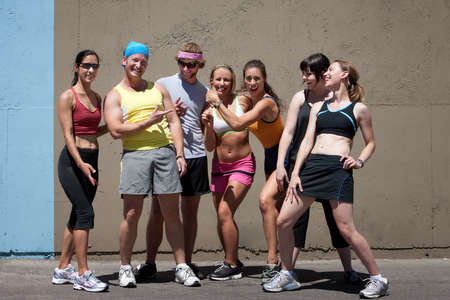 Male and female runners enjoying the fun of running.