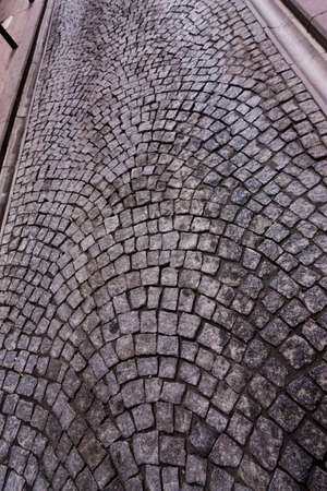 Cobblestone Pattern on Street in Istanbulの写真素材