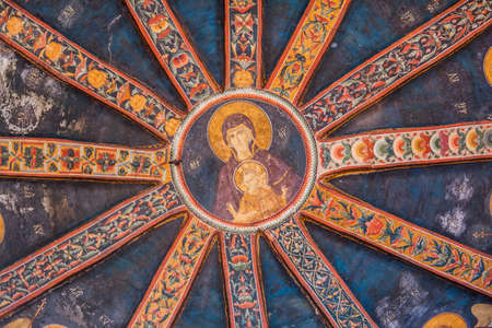 Jesus and Mary Ceiling Mural at Chora Churchのeditorial素材