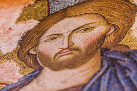 Jesus Mosaic in Istanbul Chora Churchの写真素材