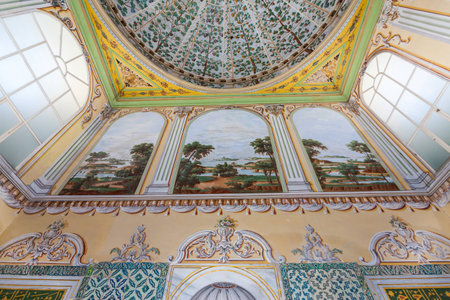 Detail of Harem Ceiling from Topkapi Place in Istanbulのeditorial素材