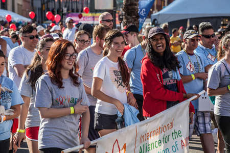 TUCSON, AZ/USA - OCTOBER 12:  Unidentified poeple in crowd on October 12, 2014 in Tucson, Arizona, USA.のeditorial素材
