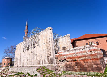 Temple of Augustus ruins in Ankara Turkey