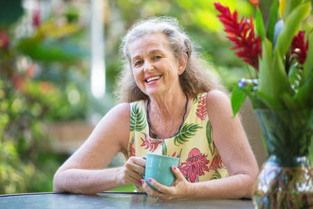 Attractive single middle aged woman with smile Attractive single middle aged woman with smile