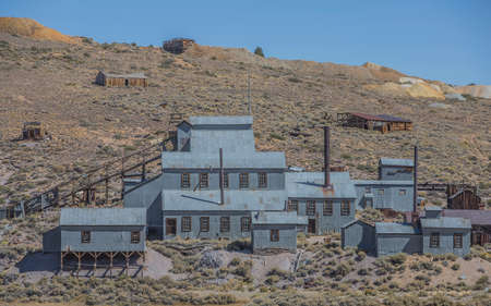 An abandoned old west silver mine in the Sierra Nevada mountainsの写真素材