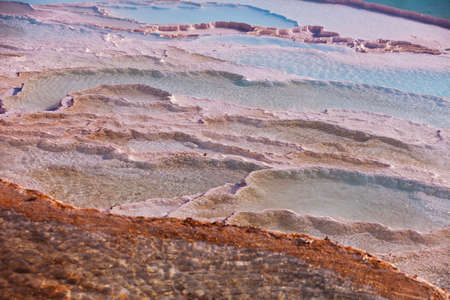 Hot mineral pools at Pamukkale in Turkeyの写真素材