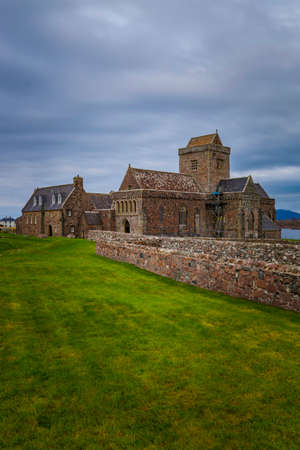 Iona Abbey in vertical compositionの写真素材