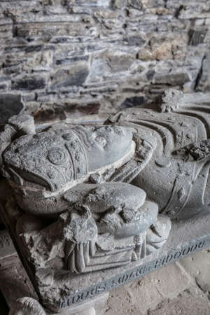 Effigy of Abbot John MacKinnon in Iona Abbeyの写真素材