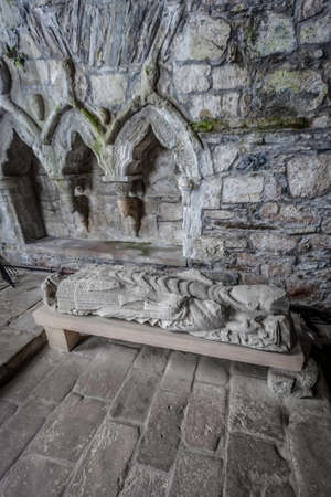 Effigy of Abbot Dominic in Iona Abbeyのeditorial素材