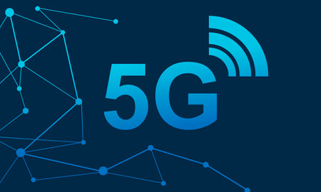 5G Network banner. High-Speed Mobile Telecommunication and Wireless Internet Design