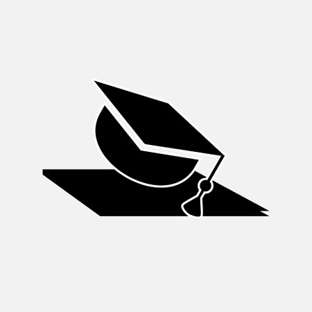 graduation cap icon isolatedのイラスト素材