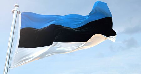 Estonia Flag Waving loopの写真素材