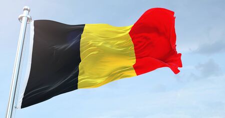Belgium Flag Waving loopの写真素材