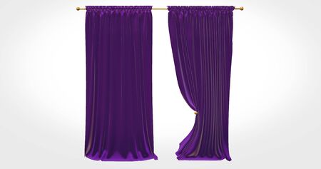 realistic stage pattern curtains with a black background 4の写真素材