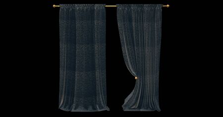 realistic stage curtains with a white backgroundの写真素材