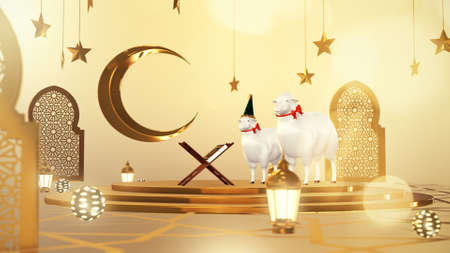 Eid Al Adha greetings background 4kの写真素材