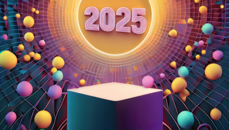 Happy New Year 2015 background. 3d rendering, 3d illustration.の写真素材