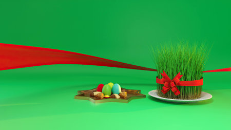 Novruz holiday. Novruz Bayram background template.の写真素材