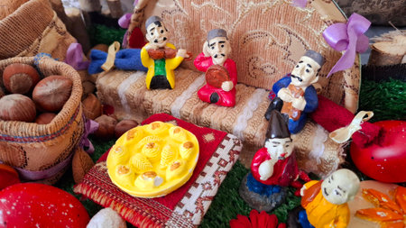 Nowruz holiday greeting card. Novruz bayram backgroundの写真素材