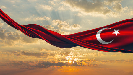 Happy New Year and Merry Christmas background with fireworks. Vector illustration.の写真素材