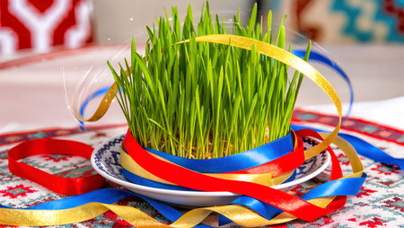 Nowruz holiday greeting card. Novruz bayram background