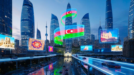 Azerbaijan 2050: The City Shaped by AI Algorithmsの写真素材