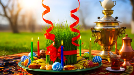 Novruz Holiday Semeni: Symbol of Spring and New Beginningsの写真素材