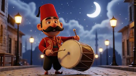 playing drum 3d renderingの写真素材