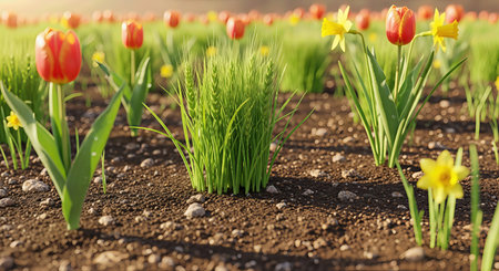Novruz Torpaq Chershenbesi Spring Awakening â€“ 3D Illustration