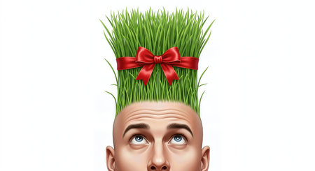 Spring Renewal 3D Illustration with Samaniの写真素材