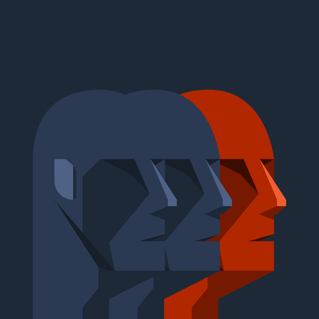 business leader, think different concept, vector illustrationのイラスト素材