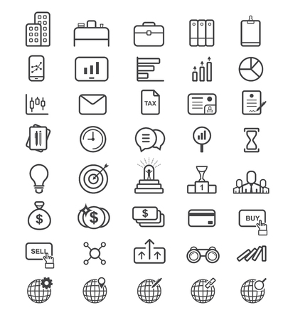 business concept thin line icon, vector illustrationのイラスト素材