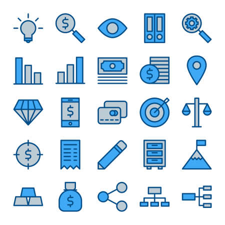 money business flat icon design, financial cash payment symbol vectorのイラスト素材