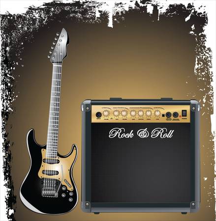 Guitar comboのイラスト素材